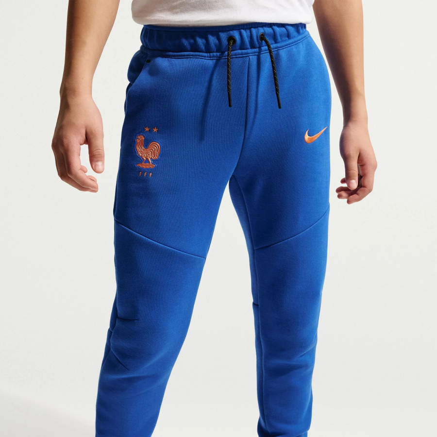Pantalon survêtement junior Equipe de France Tech Fleece bleu