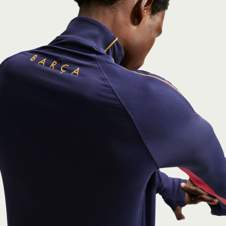 Sweat zippé FC Barcelone Strike bleu