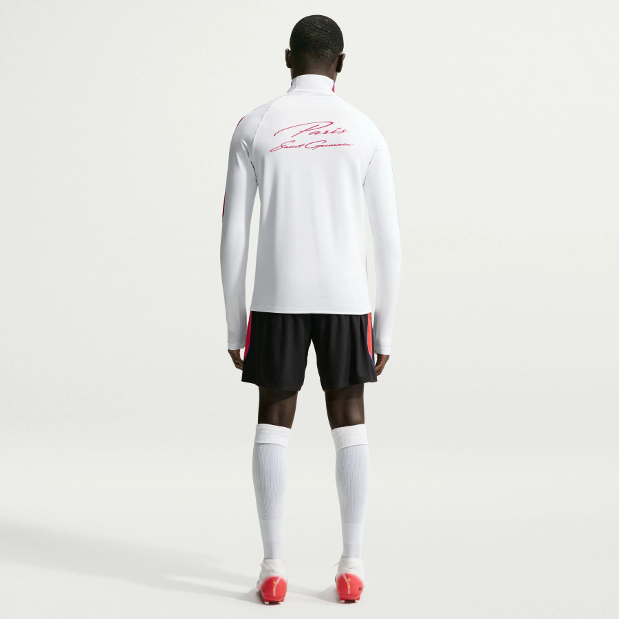 Sweat zippé PSG Strike blanc