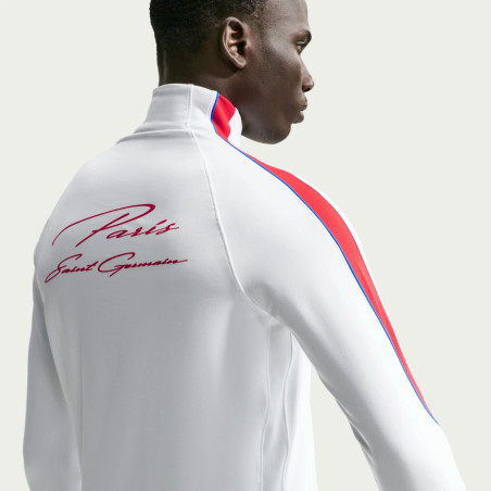 Sweat zippé PSG Strike blanc