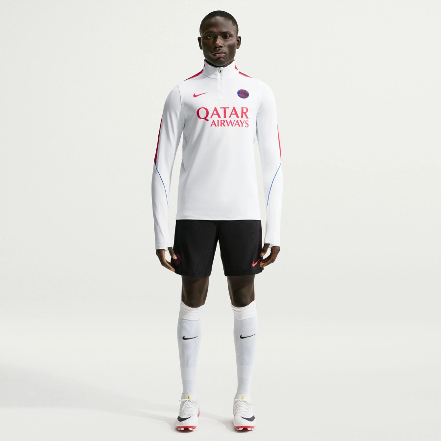 Sweat zippé PSG Strike blanc