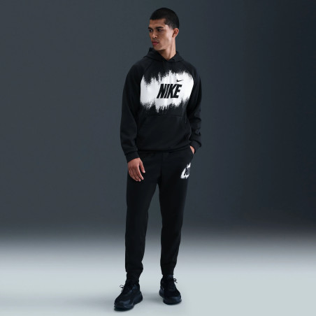 Sweat à capuche Nike Fleece noir blanc