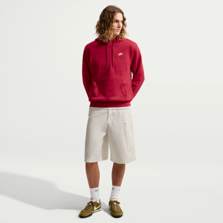 Sweat à capuche Nike Club rouge