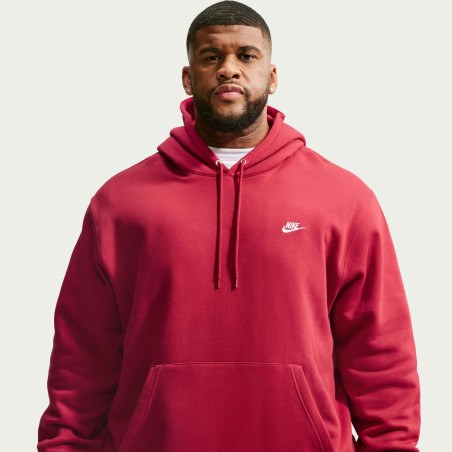 Sweat à capuche Nike Club rouge