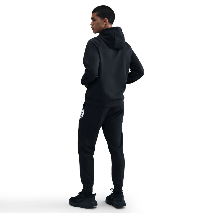 Sweat à capuche Nike Fleece noir blanc