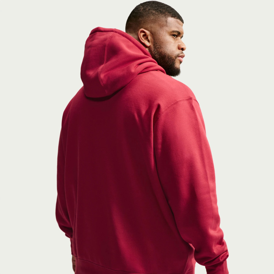 Sweat à capuche Nike Club rouge