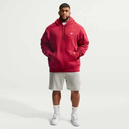 Sweat à capuche Nike Club rouge
