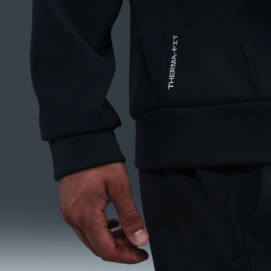 Sweat à capuche Nike Fleece noir blanc