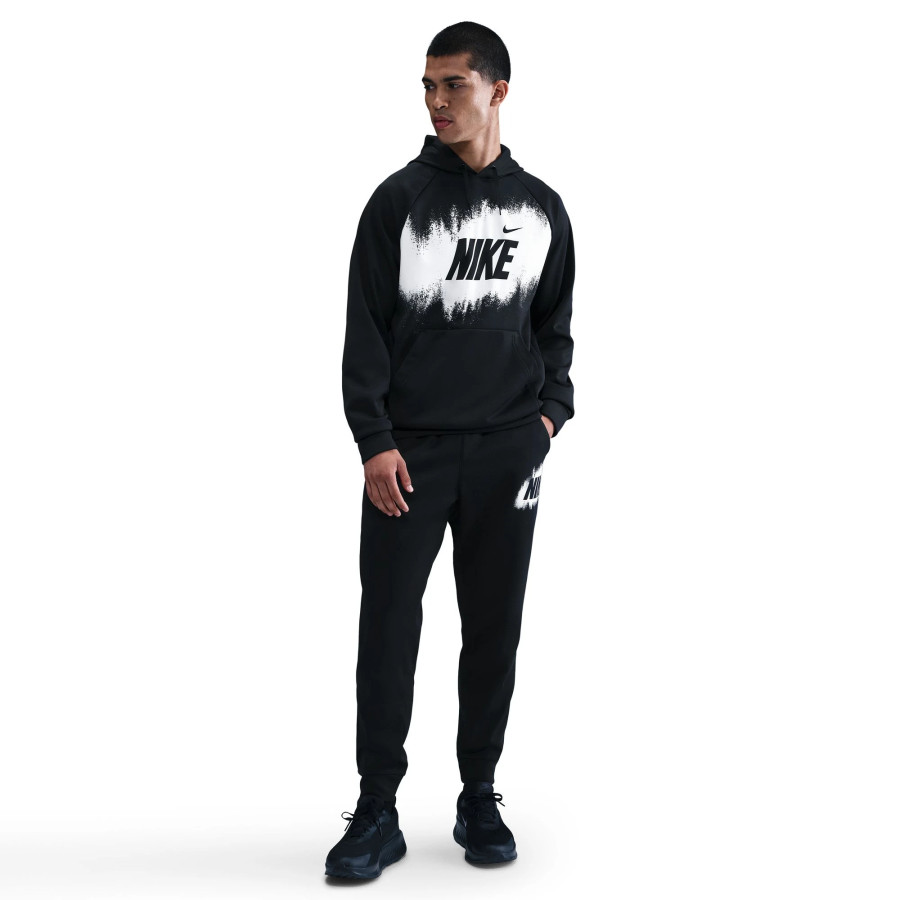 Sweat à capuche Nike Fleece noir blanc