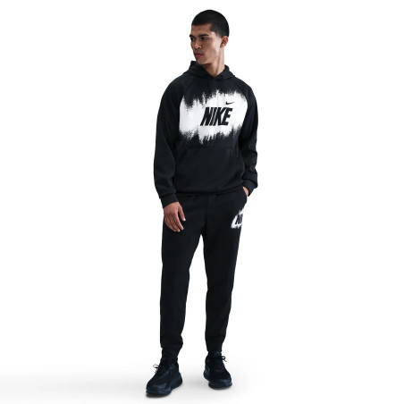 Sweat à capuche Nike Fleece noir blanc