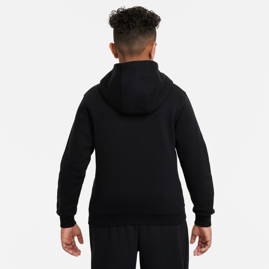 Sweat à capuche junior Nike Club Fleece noir