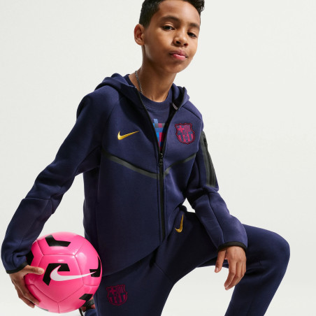 Sweat à capuche junior FC Barcelone Tech Fleece bleu