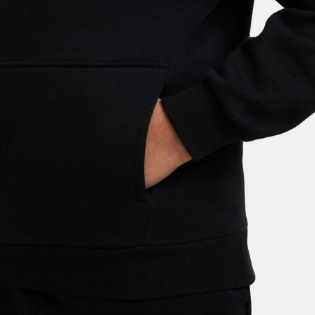 Sweat à capuche junior Nike Club Fleece noir
