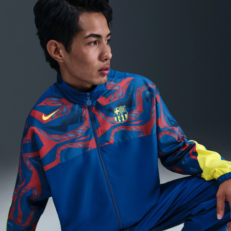 Veste survêtement FC Barcelone Woven bleu