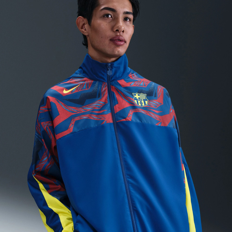 Veste survêtement FC Barcelone Woven bleu