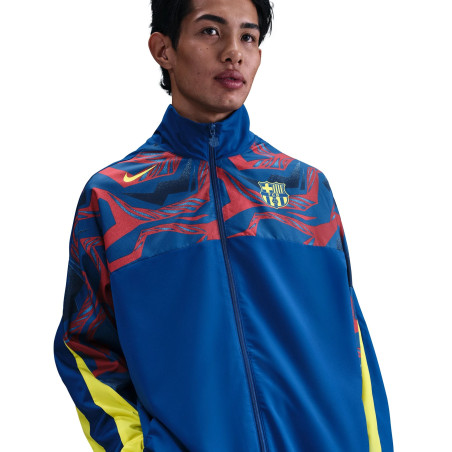 Veste survêtement FC Barcelone Woven bleu