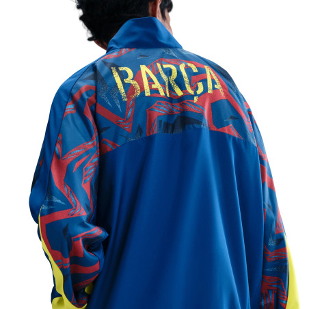 Veste survêtement FC Barcelone Woven bleu