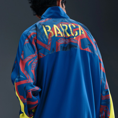 Veste survêtement FC Barcelone Woven bleu