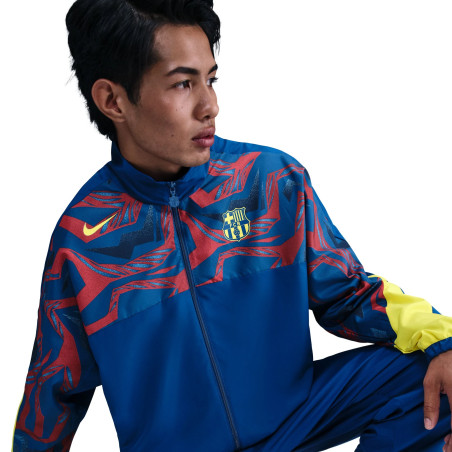 Veste survêtement FC Barcelone Woven bleu