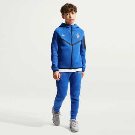 Veste survêtement junior Equipe de France Tech Fleece bleu
