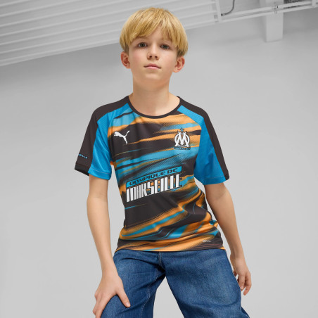 Maillot junior OM Faster bleu orange