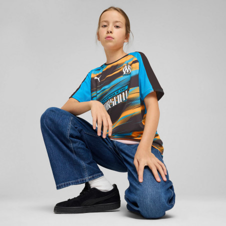 Maillot junior OM Faster bleu orange