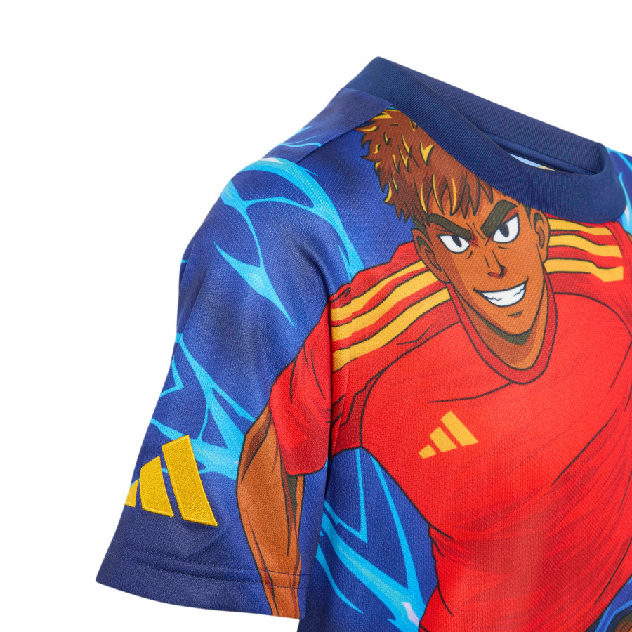Maillot junior adidas Lamine Yamal bleu rouge