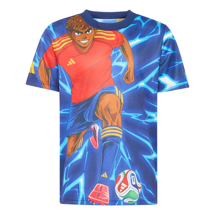 Maillot junior adidas Lamine Yamal bleu rouge