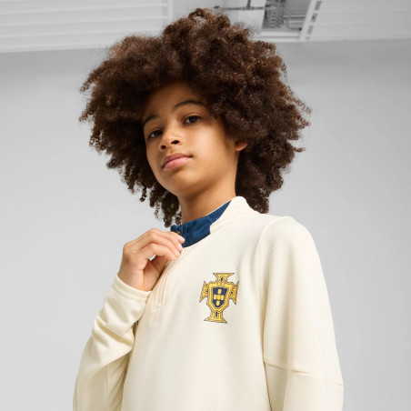Sweat zippé junior Portugal crème