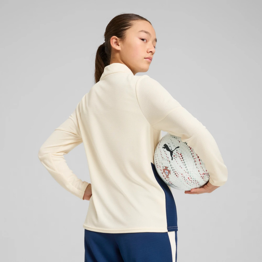 Sweat zippé junior Portugal crème
