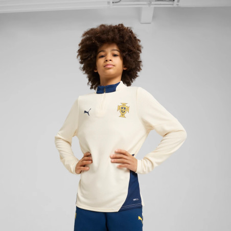 Sweat zippé junior Portugal crème