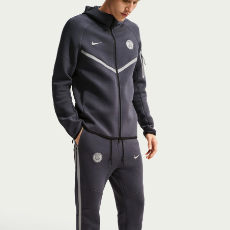 Pantalon survêtement PSG TechFleece gris