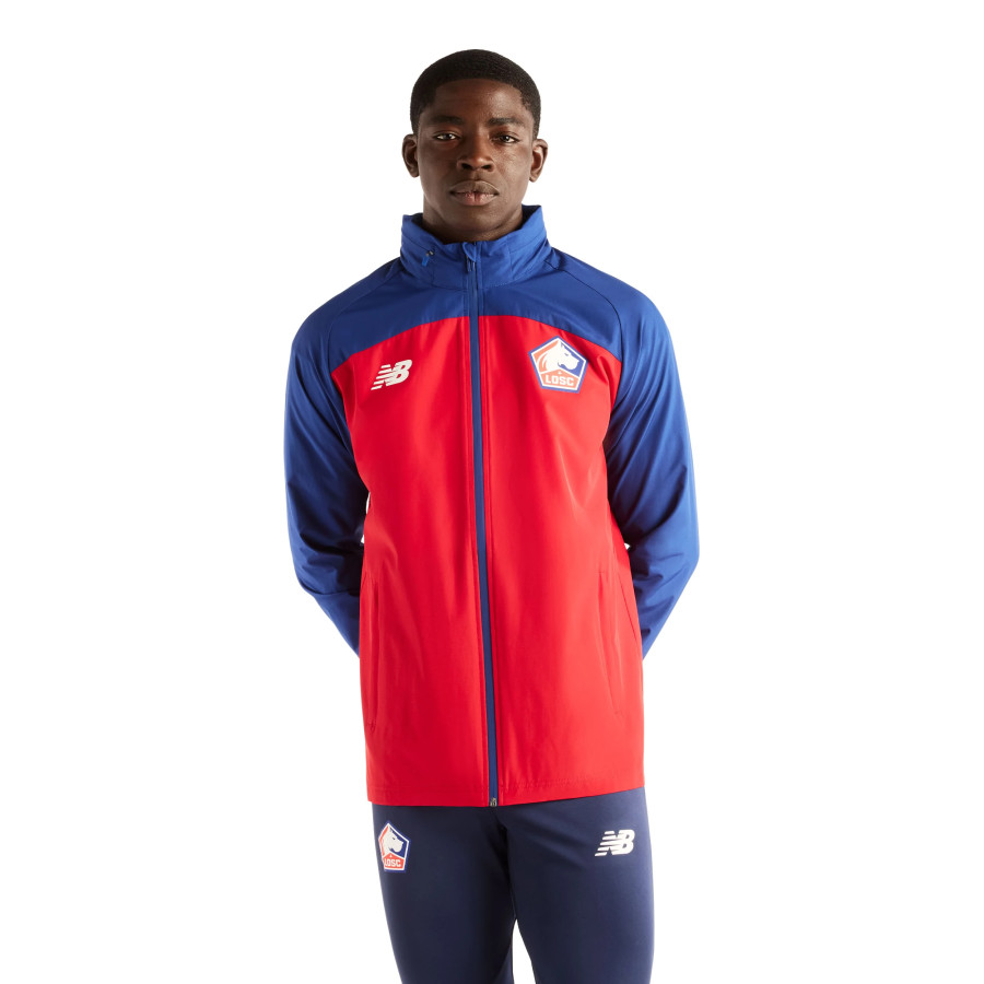 Veste imperméable LOSC rouge bleu