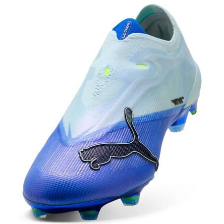 Puma Ultra Nitro 7 Ultimate LaceLess FG bleu blanc