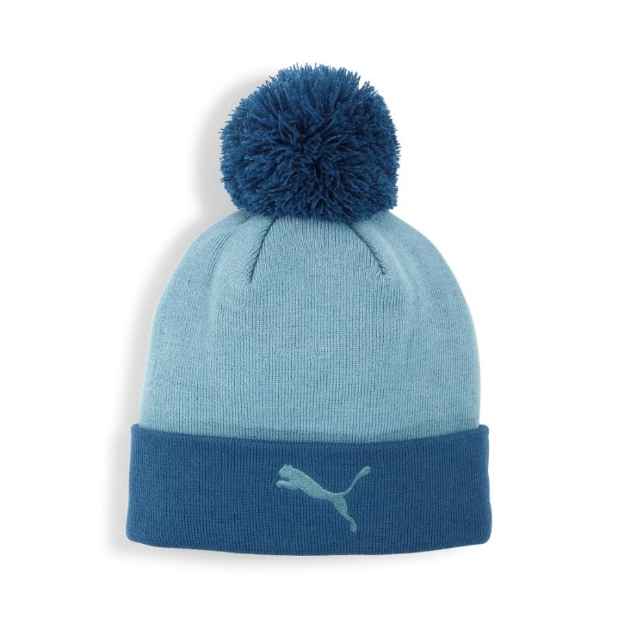 Bonnet à pompon OM bleu