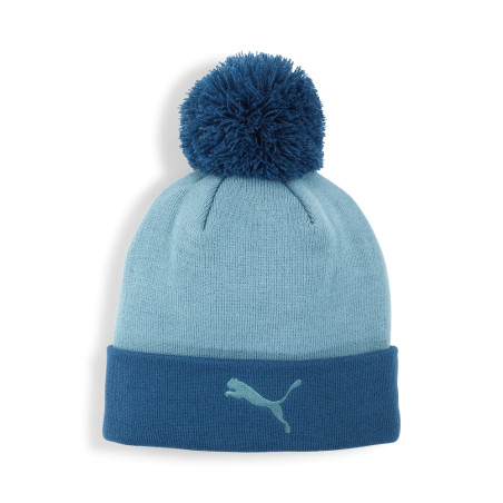 Bonnet à pompon OM bleu