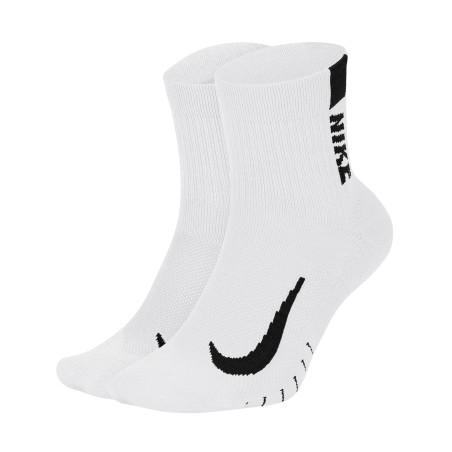 Lot 2 paires chaussettes Nike Multiplier blanc
