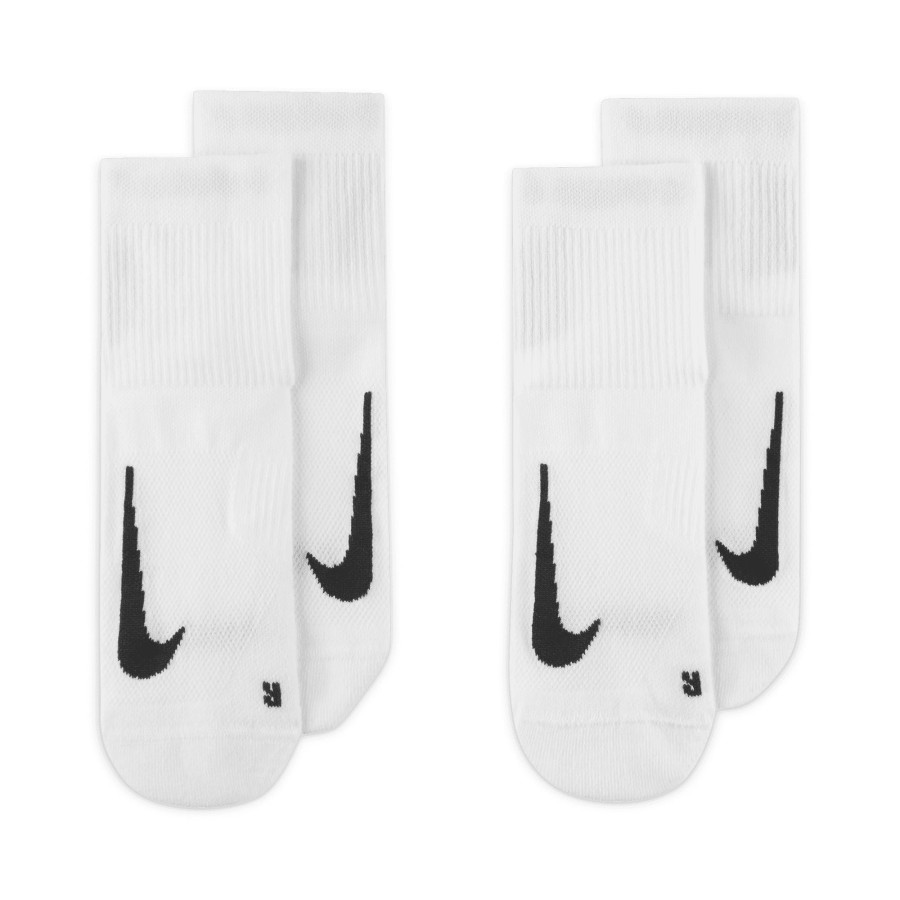 Lot 2 paires chaussettes Nike Multiplier blanc