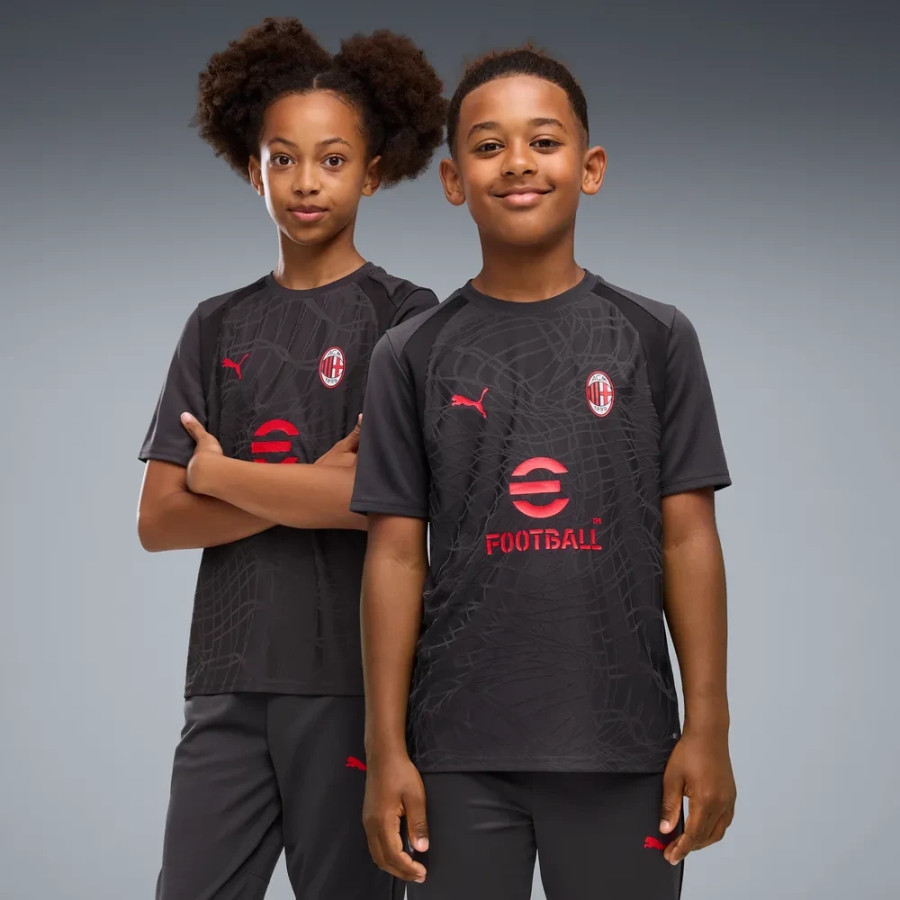 Maillot entraînement junior Milan AC noir rouge