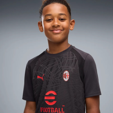 Maillot entraînement junior Milan AC noir rouge