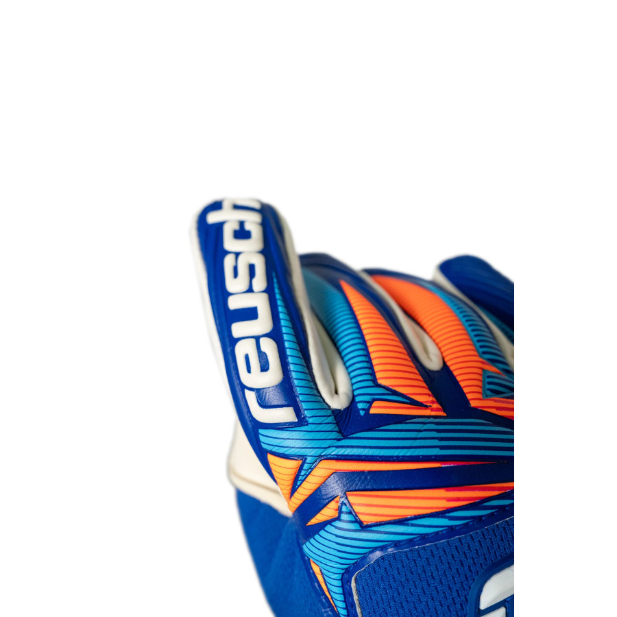 Gants gardien junior Reusch Attrakt Gold x NC bleu orange