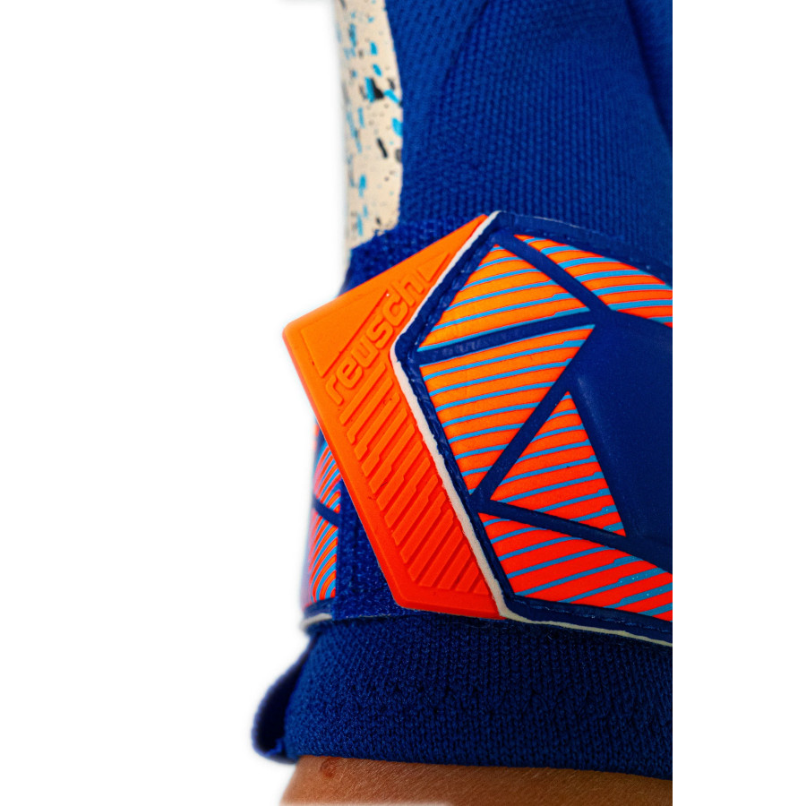 Gants gardien Reusch Attrakt Freegel Fusion Goaliator bleu orange