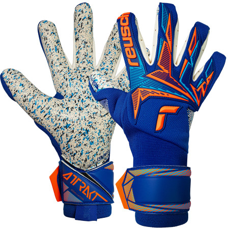 Gants gardien Reusch Attrakt Freegel Fusion Goaliator bleu orange