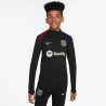 Sweat zippé junior FC Barcelone noir