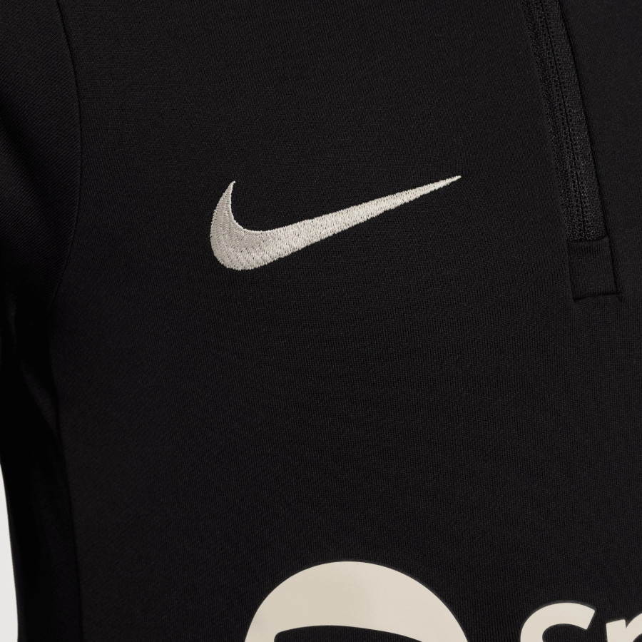 Sweat zippé junior FC Barcelone noir