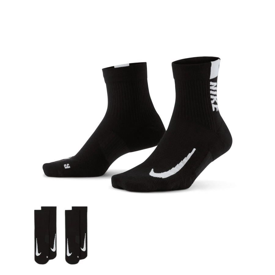 Lot 2 paires chaussettes Nike Multiplier noir
