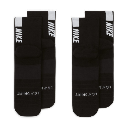 Lot 2 paires chaussettes Nike Multiplier noir