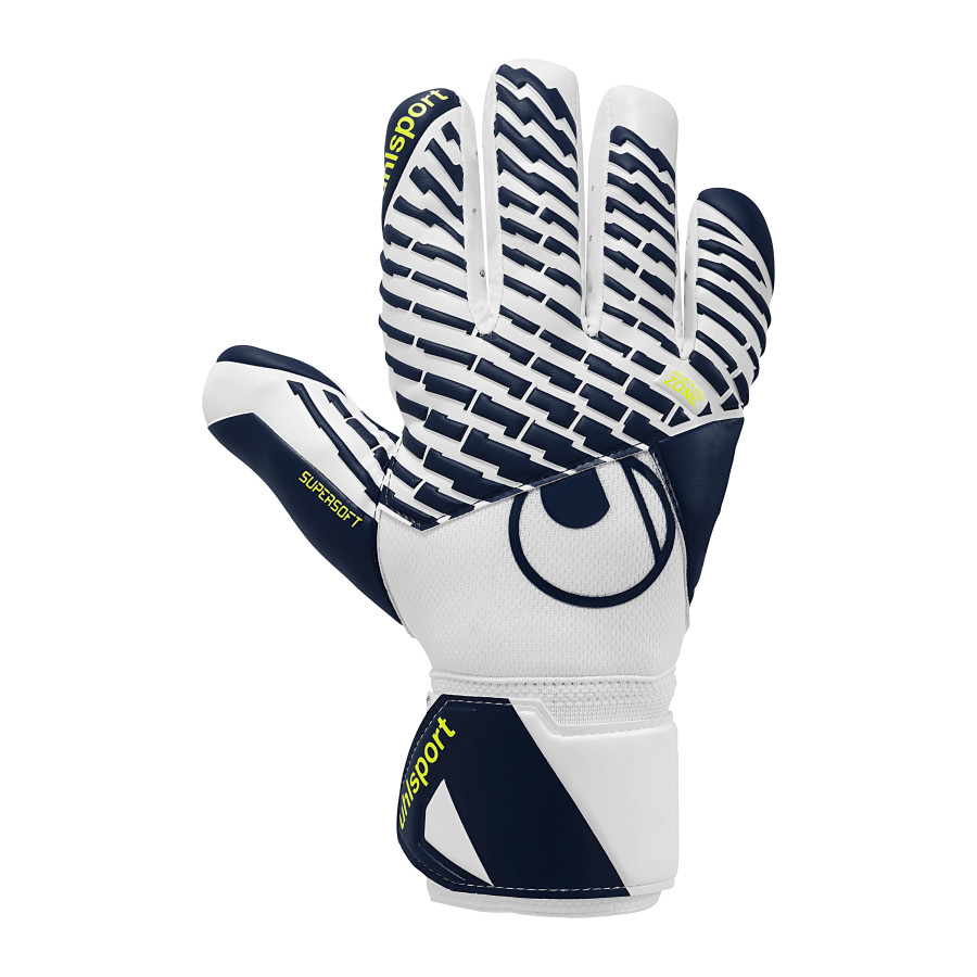 Gants gardien Uhlsport FM Supersoft HN blanc bleu