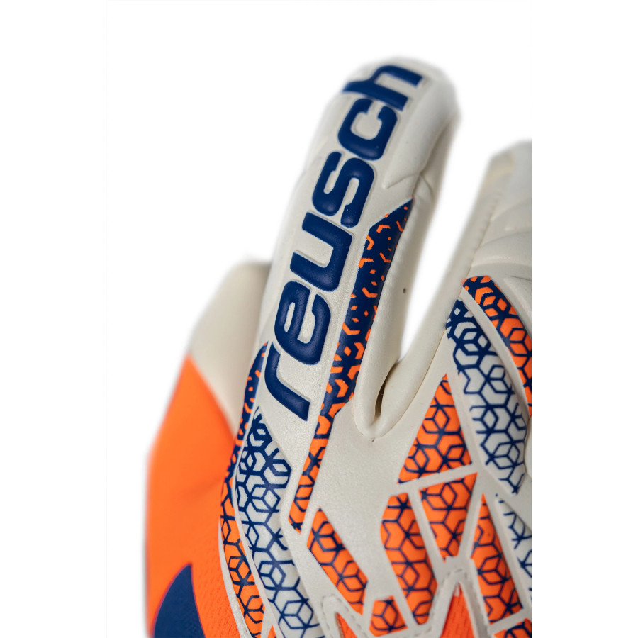 Gants gardien Reusch Attrakt Gold x Gardian bleu orange