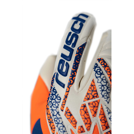 Gants gardien Reusch Attrakt Gold x Gardian bleu orange